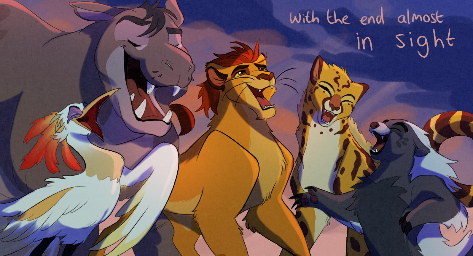 On the Last Night
redraw from "On the Last Night" from the episode "Battle for the Pride Lands"
Keywords: fanart;fandesign;kion;fuli;beshte;bunga;ono